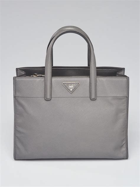 Grey Saffiano Soft Leather Top Handle Bag BN2603